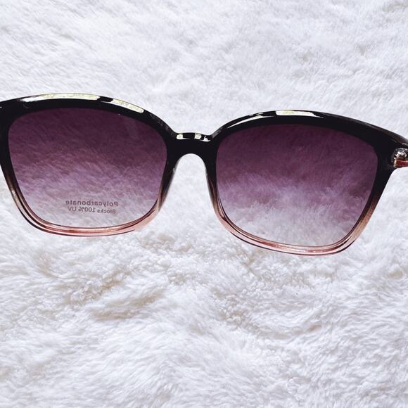 Joanne Clear w/ Purple Tint Square Sunglasses - Picture 12 of 15